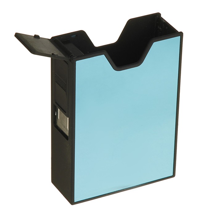 Портсигар+электронная зажигалка микс, от USB, 9*9 см