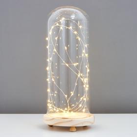 

Лампа настольная LED "Колба с светлячками" 3 ААА 27х12х12 см