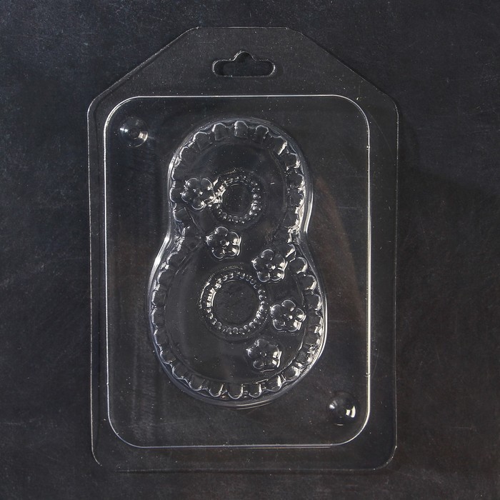 Пластиковая форма для мыла "8 марта. Праздничная" 9,5х5,5 см