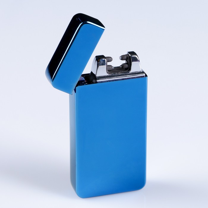 Зажигалка в подарочной коробке, USB, прямоугольная, цвет морской волны, 8,5*12 см