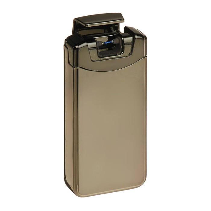 Зажигалка в подарочной коробке, USB, прямоугольная, серый металлик, микс 8,5*12 см 276806