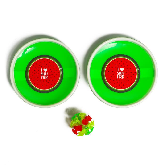 Игра-липучка "I love summer", набор: 2 тарелки 18 см, шарик