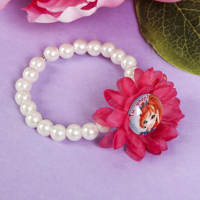 Набор браслет, заколка 1 шт. "Ты супер!", Феи Винкс: Блум