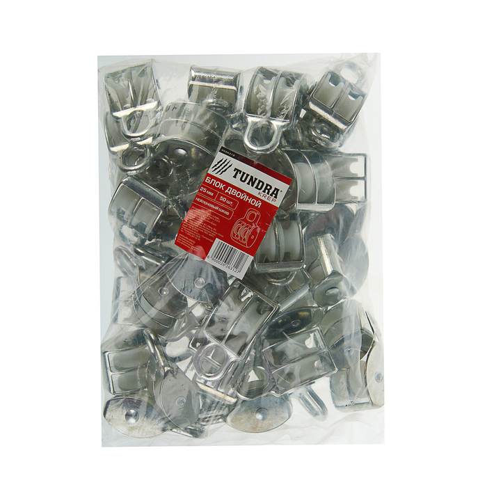 Блок двойной TUNDRA krep, с нейлоновым шкивом, 25 мм