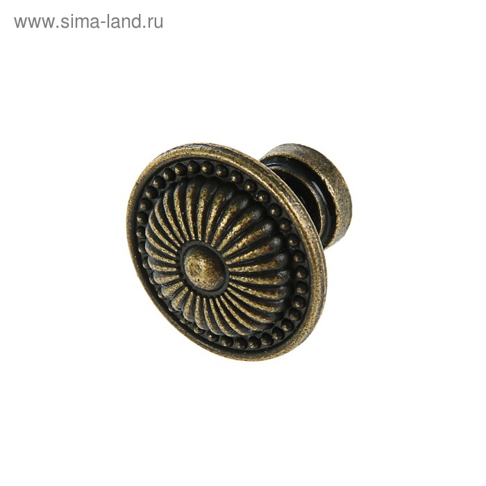 Ручка кнопка ТУНДРА VINTAGE 002, цвет бронза цена и фото