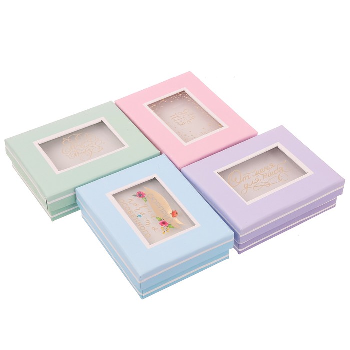 Подарочная коробочка под набор микс «Нежность», 7 х 9 х 2,8 см