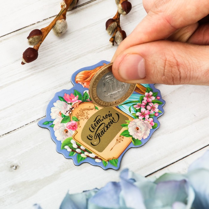 Магнит полимерный со скретч-слоем "Ангел"