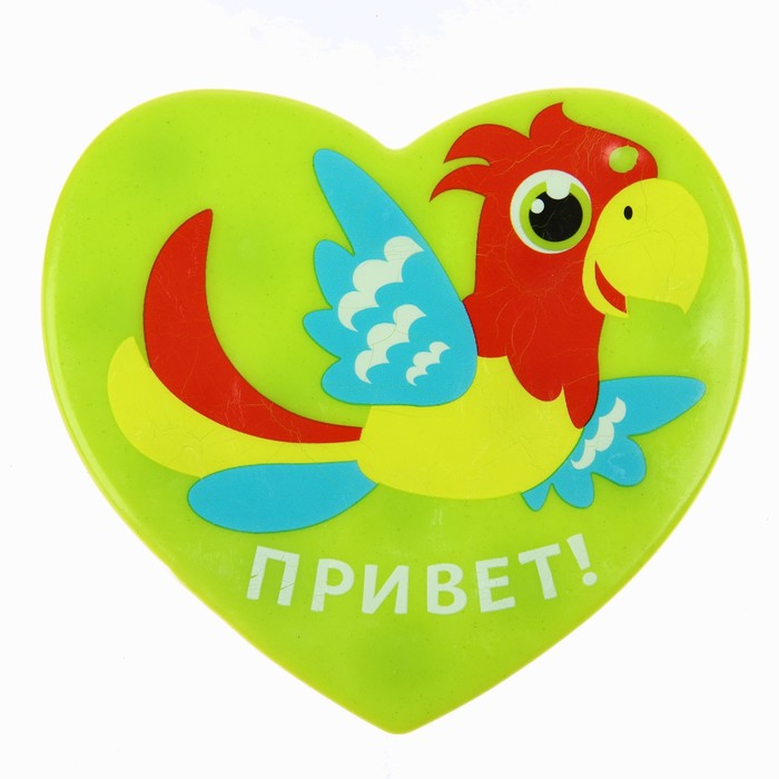 Мини-коврик для ванны на присосках «Попугайчик»