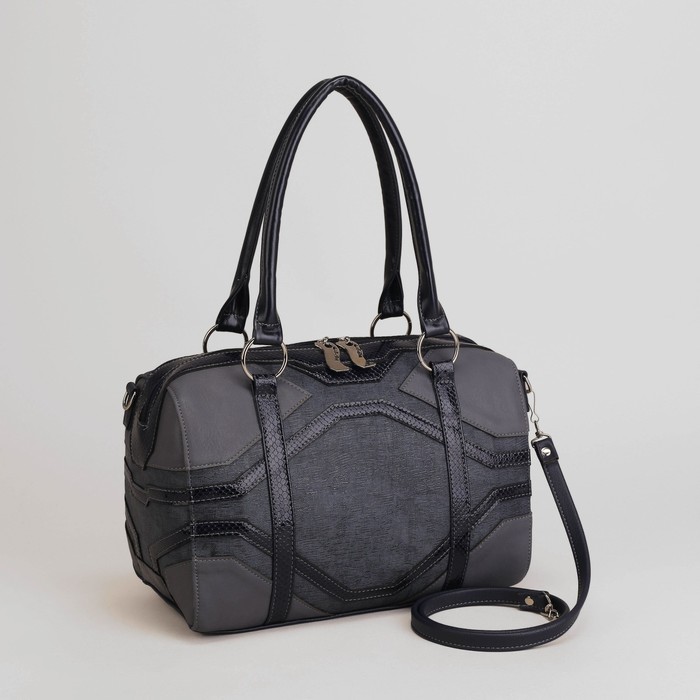 Сумка женская, отдел на молнии, наружный карман, длинный ремень, цвет синий