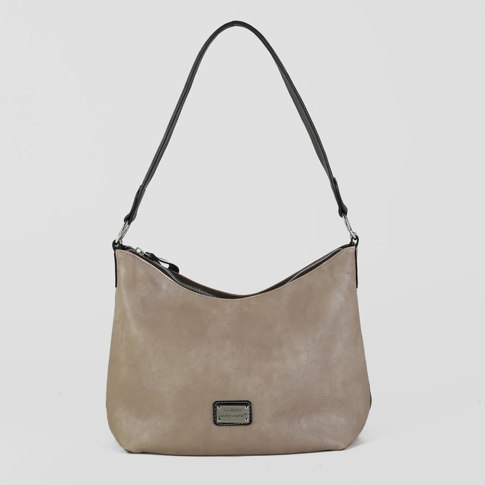 Сумка женская, отдел на молнии, наружный карман, цвет коричневый