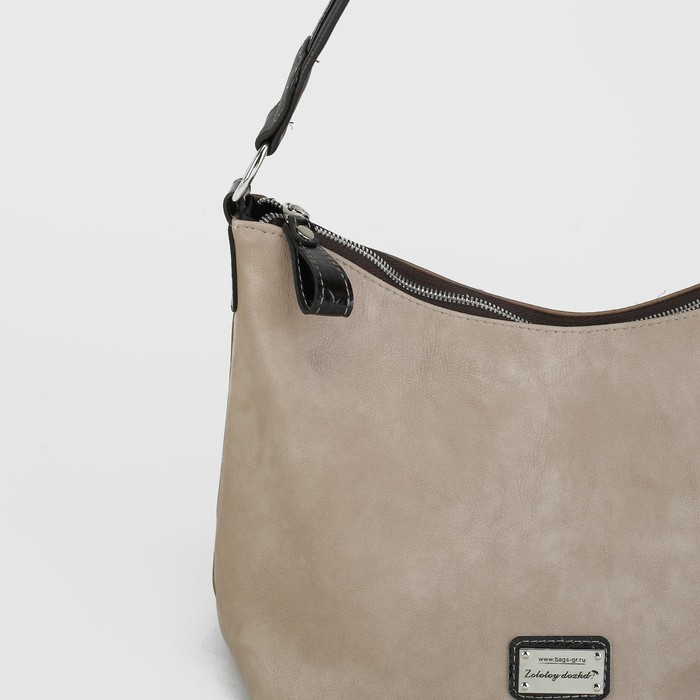 Сумка женская, отдел на молнии, наружный карман, цвет коричневый