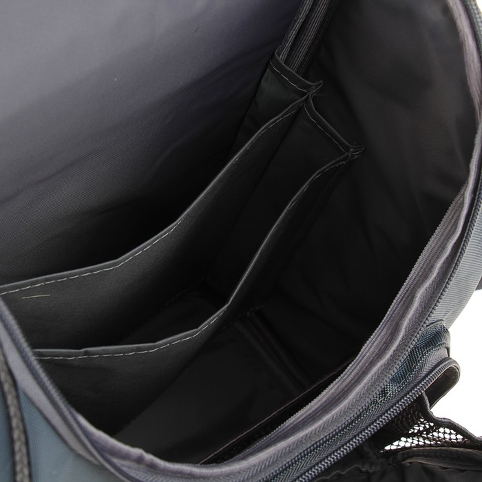 Ранец Стандарт раскладной Stavia 37*26*15 мал "Рейсинг", серый 7626