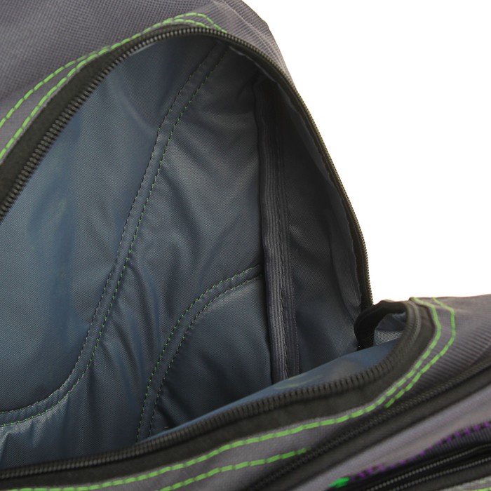 Рюкзак молодежный эргономичная спинка Stavia 41*27*15 «Очки», серый/лиловый/зелёный 67126