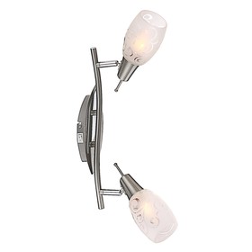 

Спот FLORITA 2x40Вт E14 матовый никель 35x17см