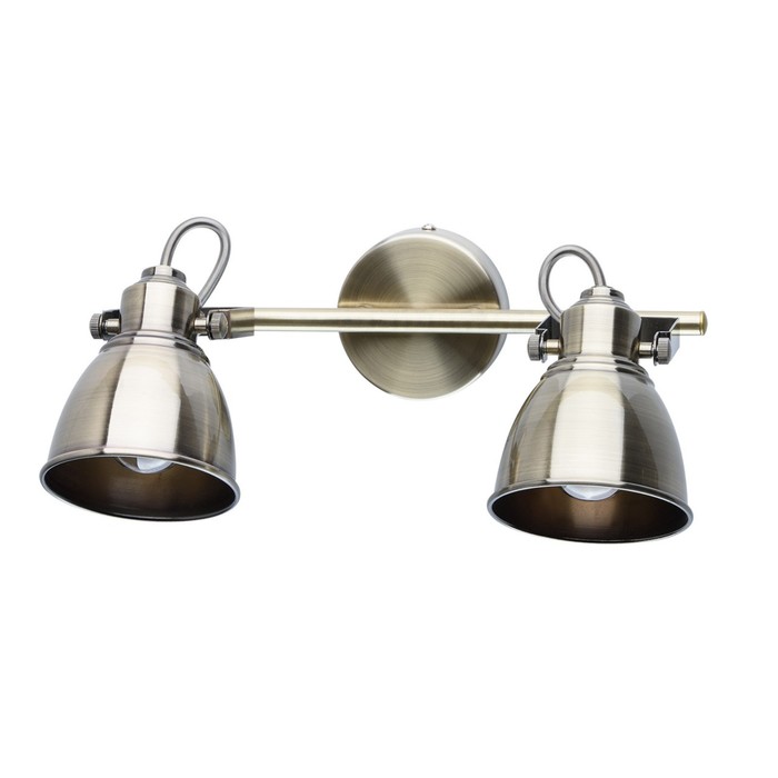 Люстра спот "Ринген" 2x40W E14 античная бронза 10x10x16см