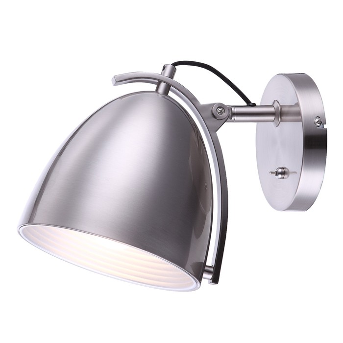 Бра JACKSON 1x60Вт E27 матовый никель 25,5x20x23см