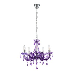 

Люстра CUIMBRA II 5x40Вт E14 фиолетовый
