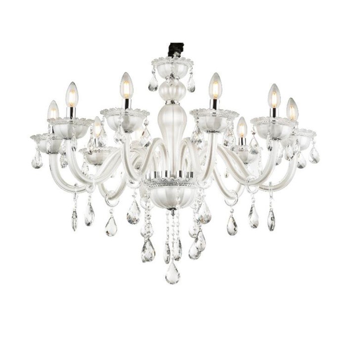 Люстра подвесная TEEJAY 10x40Вт E14 белый 71x71x180см