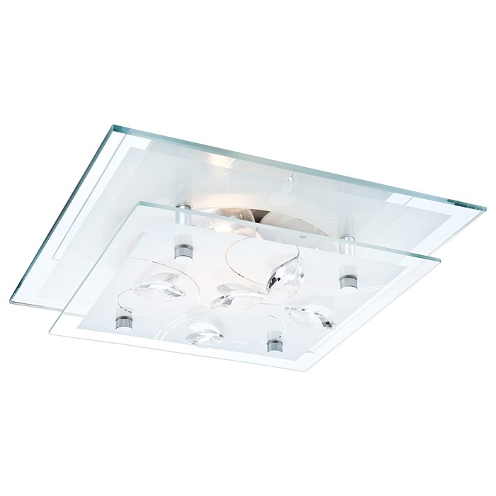 Светильник JASMINA 1x60Вт E27 ILLU хром 24x24x8,5см