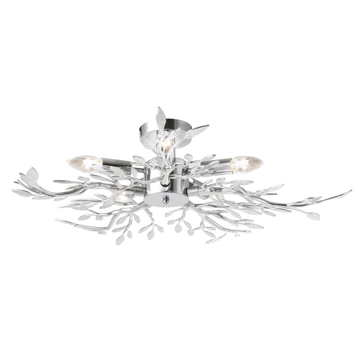 Люстра потолочная FLASH 5x40Вт E14 хром 71x71x16см