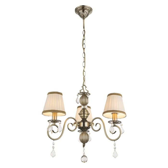 Люстра подвесная GENOVEVA I 3x60Вт E14 бронза 56x56x107см