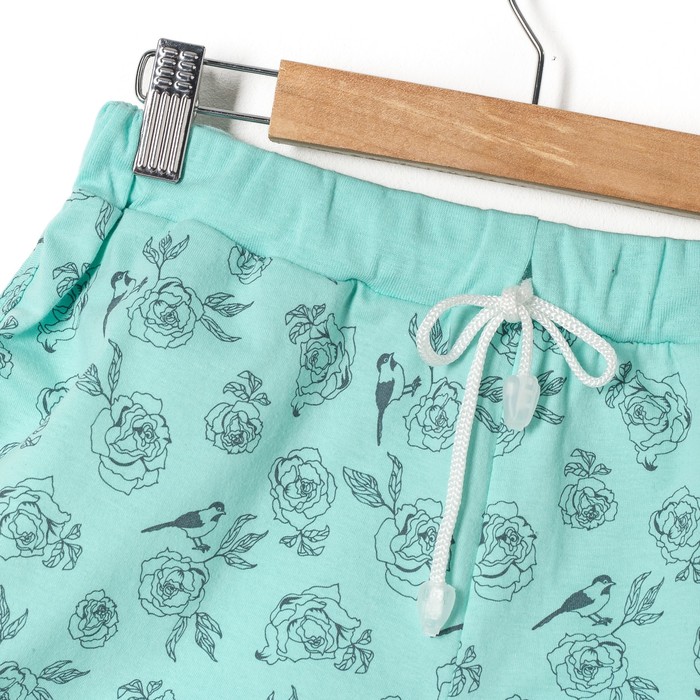 Пижама женская (майка, шорты) Валентинка цвет ментол, р-р 52