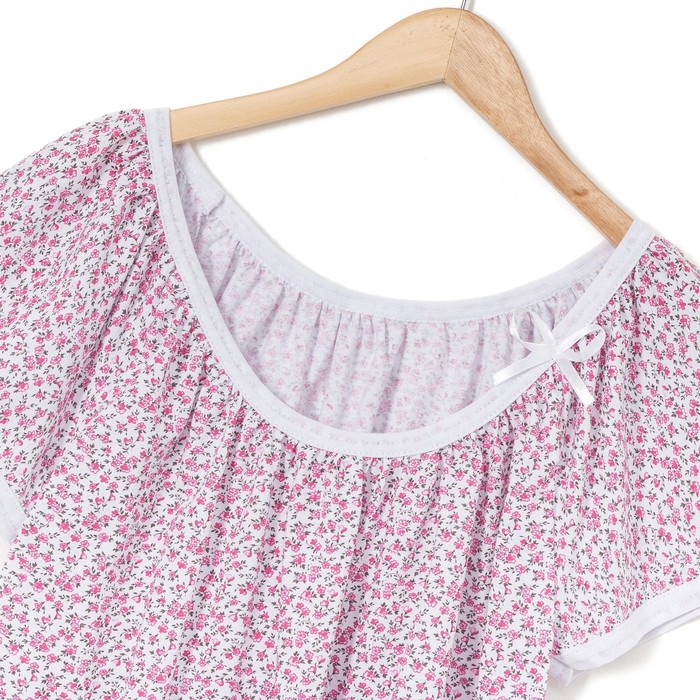 Пижама женская (футболка, бриджи) Светлана цвет белый, принт МИКС, р-р 56