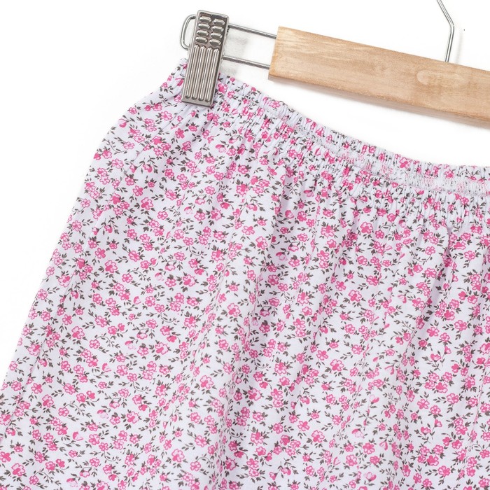 Пижама женская (футболка, бриджи) Светлана цвет белый, принт МИКС, р-р 56