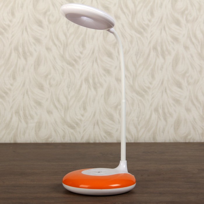 Лампа настольная сенсор 3 режима LEDх18 3W USB "Оракул" оранжевая 30х13х13 см
