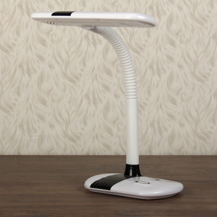 Лампа настольная LEDх12 4W "Полоски" чёрная переходник 47х27х14 см