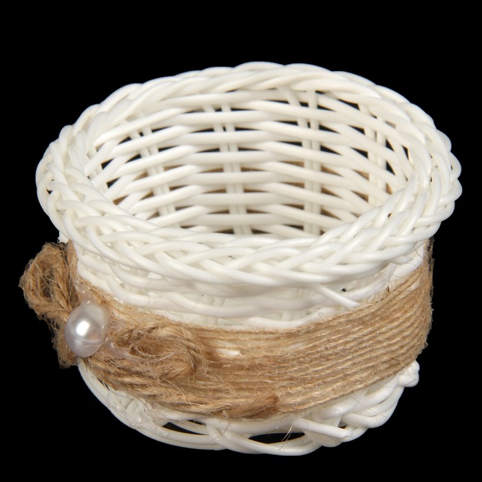 Корзина декоративная круглая "Эко-лайф" 4,5х8х8 см