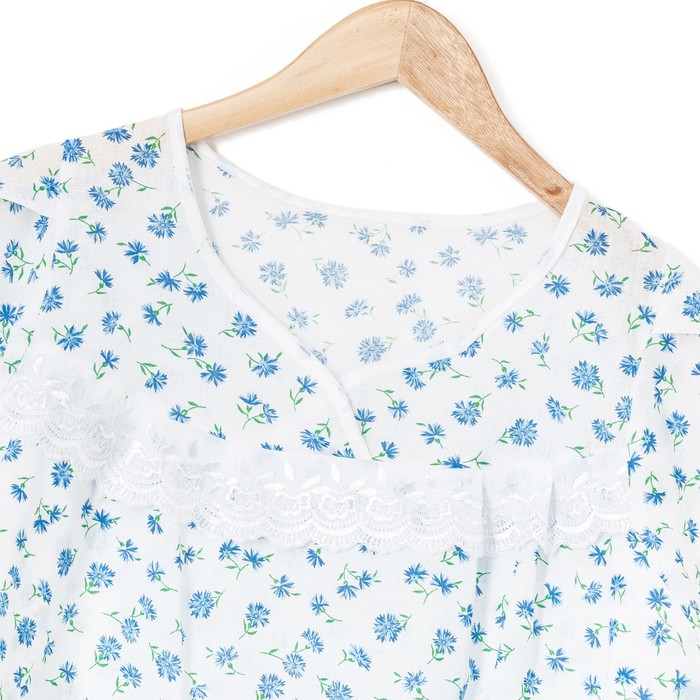 Сорочка женская Натали цвет белый, принт МИКС, р-р 48