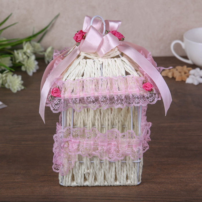 Корзина декоративная "Веранда в цветах" МИКС 21х11,5х11,5 см