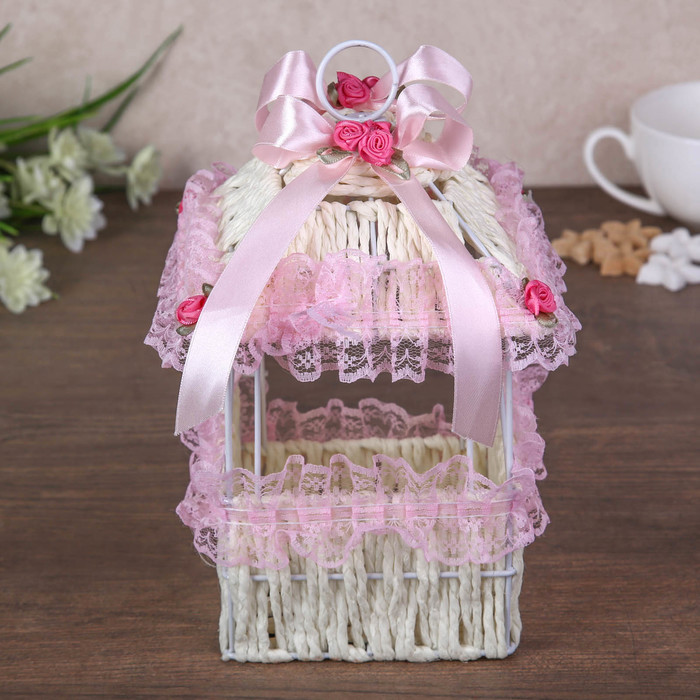 Корзина декоративная "Веранда в цветах" МИКС 21х11,5х11,5 см