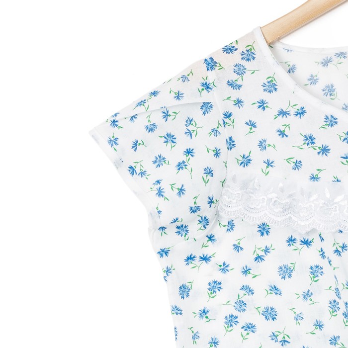 Сорочка женская Натали цвет белый, принт МИКС, р-р 60