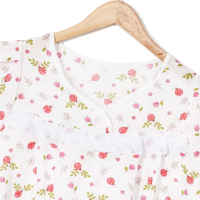 Сорочка женская Натали цвет белый, принт МИКС, р-р 60