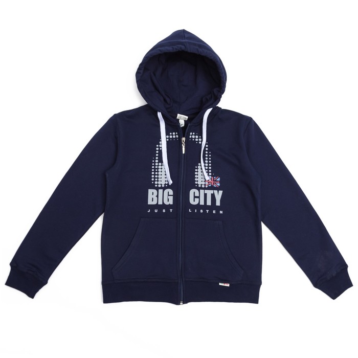 Толстовка для мальчика, рост 128 см, цвет синий