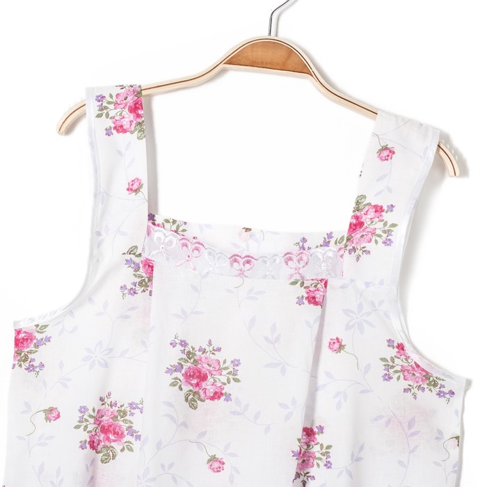 Сорочка женская Анжелика цвет белый, принт МИКС, р-р 46