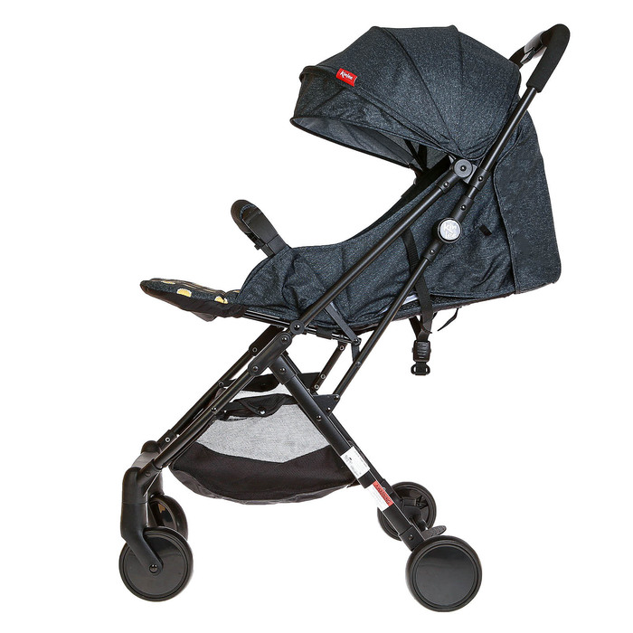 Коляска прогулочная, цвет синий, рисунок горох