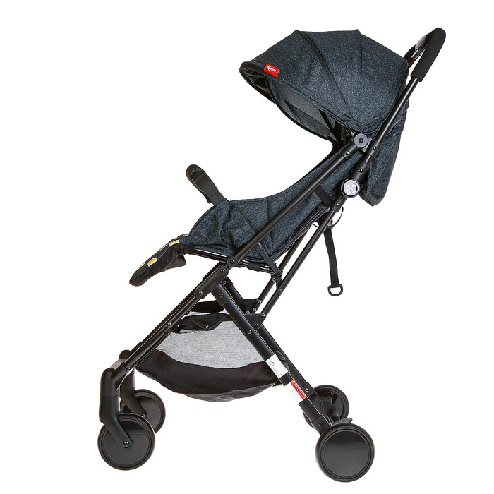 Коляска прогулочная, цвет синий, рисунок горох