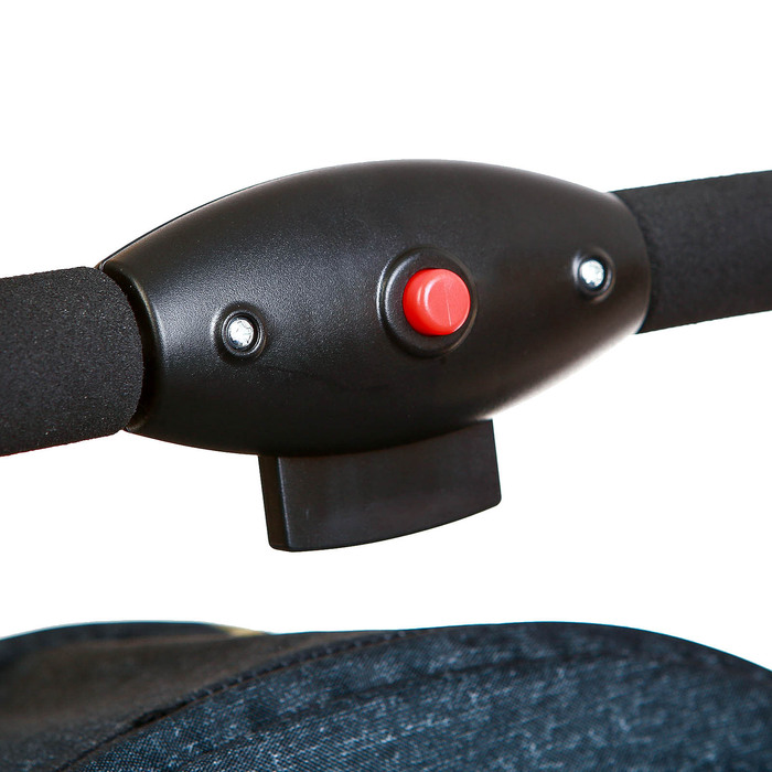 Коляска прогулочная, цвет синий, рисунок горох