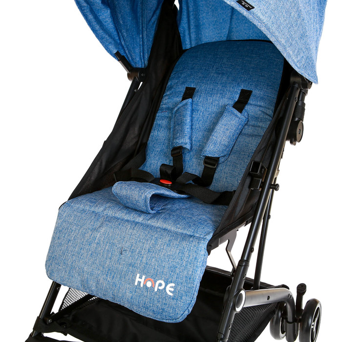 Коляска прогулочная, цвет голубой