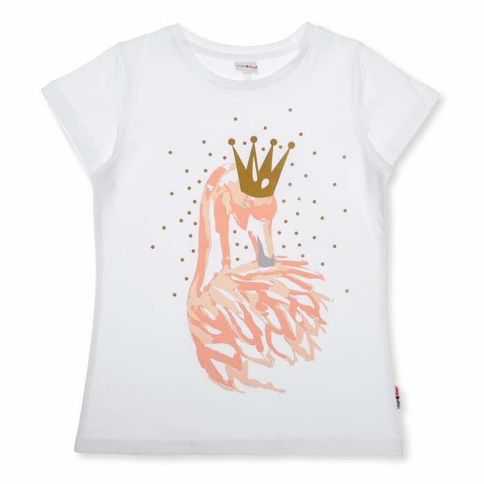 Футболка для девочки, рост 134 см, цвет белый