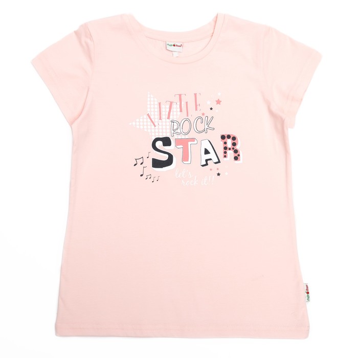 Футболка для девочки, рост 128 см, цвет розовый