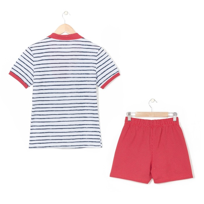 Комплект женский (футболка, шорты) Морской бриз цвет синяя полоса, р-р 52