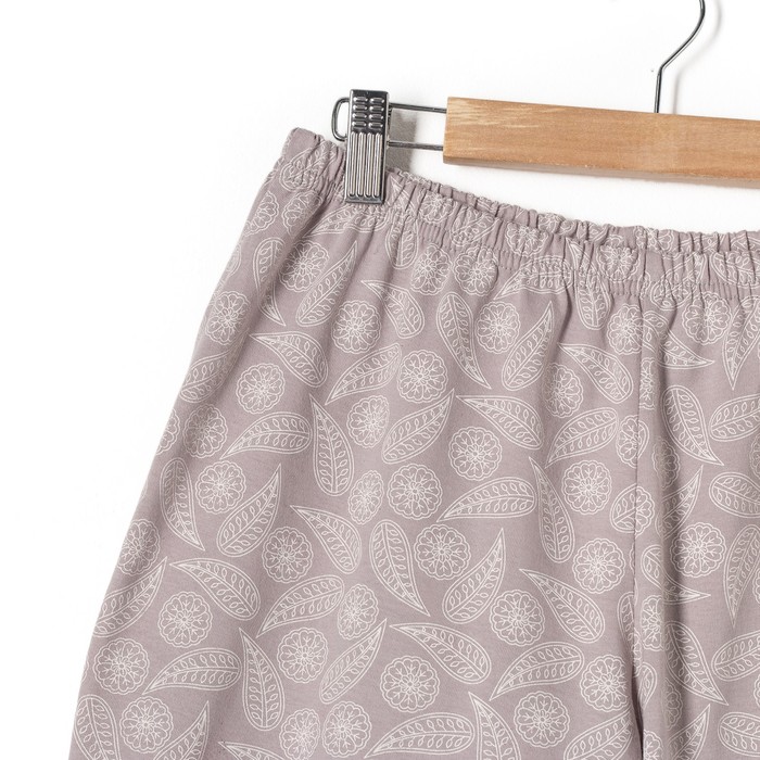 Пижама женская (футболка, бриджи) Комфорт цвет какао, р-р 50