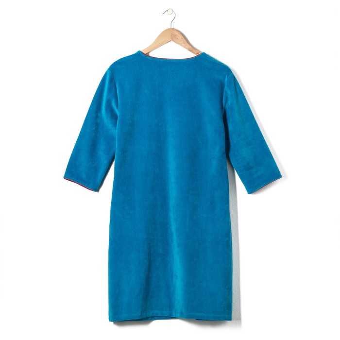 Халат женский на молнии Барбара цвет василек, р-р 60