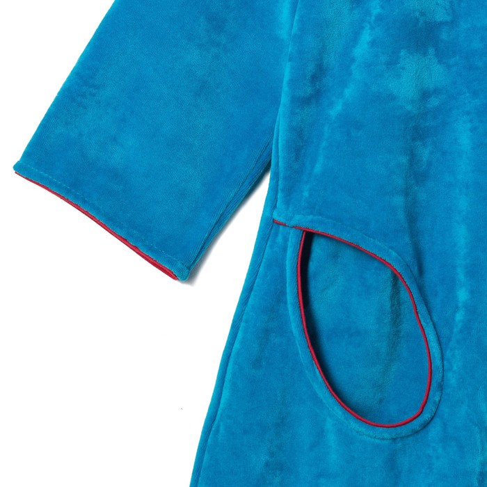 Халат женский на молнии Барбара цвет василек, р-р 60