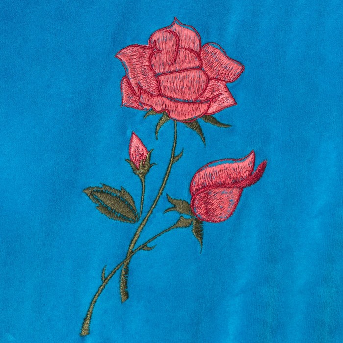 Халат женский на молнии Барбара цвет василек, р-р 60