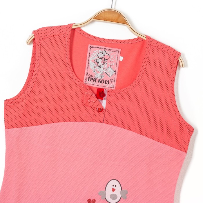 Сорочка женская Молоко цвет коралловый, р-р 44